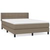 vidaXL &Kappa;&rho;&epsilon;&beta;ά&tau;&iota; Boxspring &mu;&epsilon; &Sigma;&tau;&rho;ώ&mu;&alpha; Taupe 140x190 &epsilon;&kappa;. &Upsilon;&phi;&alpha;&sigma;&mu;ά&tau;&iota;&nu;&omicron;