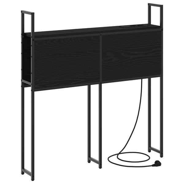 vidaXL Κεφαλάρι Αποθήκης Μαύρη δρυς 90 cm Επεξεργασμένο ξύλο