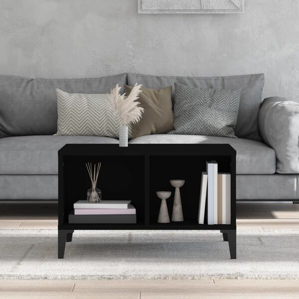 vidaXL Τραπεζάκι Σαλονιού Μαύρο 60x50x36,5 εκ. από Επεξεργασμένο Ξύλο
