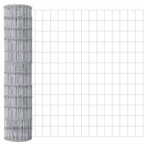 vidaXL Φράχτης Εuro Ασημί 1 x 10 m Χάλυβας με θερμή επιμετάλλωση