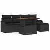 vidaXL &Sigma;&epsilon;&tau; &Kappa;&alpha;&nu;&alpha;&pi;έ &Kappa;ή&pi;&omicron;&upsilon; 6 &tau;&mu;&chi;. &Mu;&alpha;ύ&rho;&omicron; &Pi;&omicron;&lambda;&upsilon; &rho;ά&tau;&alpha;&nu;