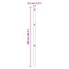 vidaXL Στύλος Περιφράξεων 52 pcs Γκρι 3,2 x 3,2 x 100 εκ