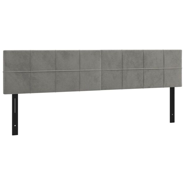 vidaXL Κεφαλάρια Κρεβατιού 2 τεμ. Αν. Γκρι 80 x 5 x 78/88εκ. Βελούδο