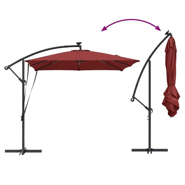 vidaXL Ομπρέλα Cantilever Banana Τερακότα 249 x 249 x 250 εκ.