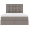 vidaXL Κρεβάτι Αποθήκης με στρώμα Taupe 140 x 200 cm Τεχνητό Δέρμα