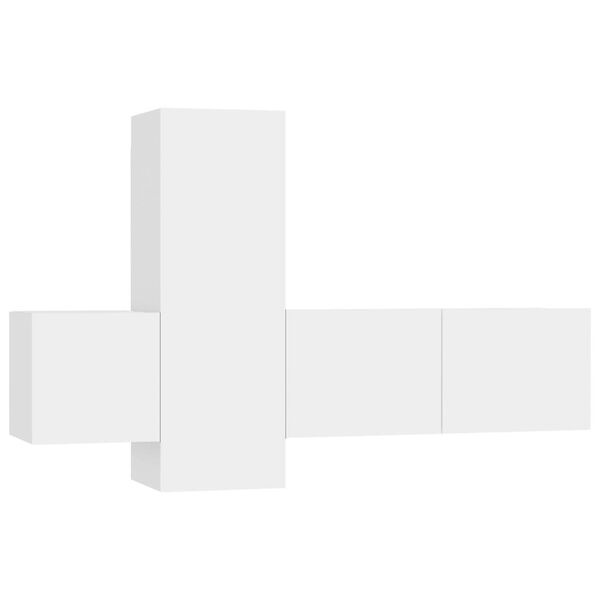 vidaXL Έπιπλα Τηλεόρασης Σετ 3 Τεμαχίων Λευκό από Επεξ. Ξύλο