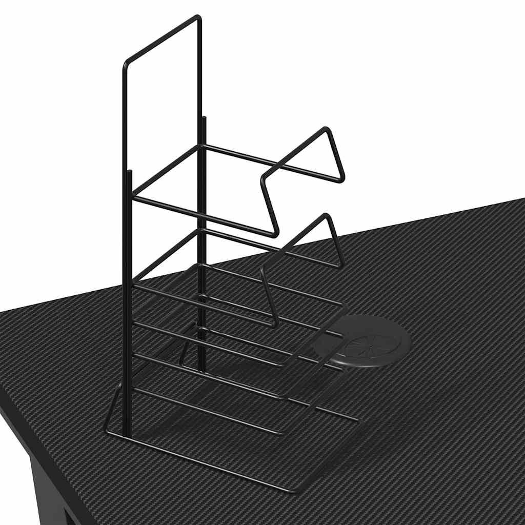 vidaXL Γραφείο Gaming Μαύρο 110 x 60 x 75 εκ. με Πόδια σε Σχήμα ΖΖ