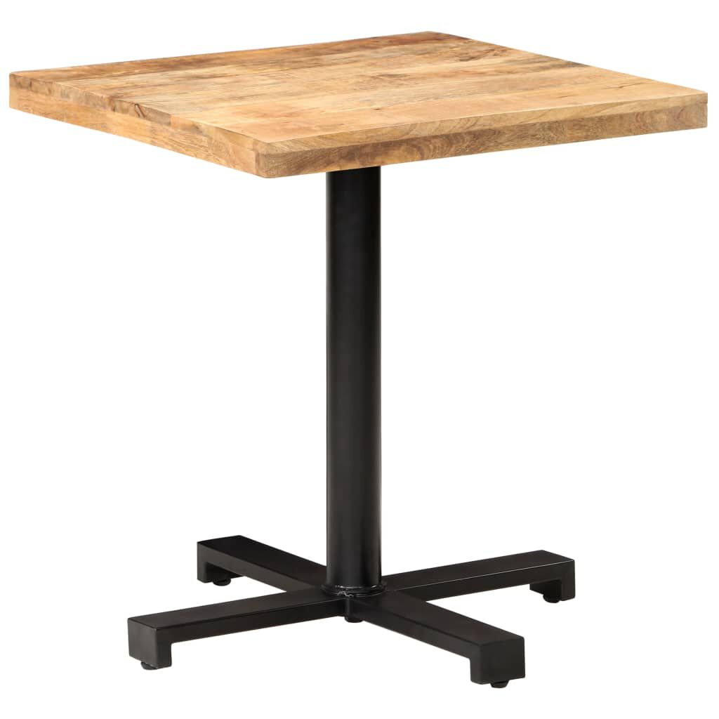 vidaXL Τραπέζι Bistro Τετράγωνο 70x70x75 εκ. Ακατέργαστο Ξύλο Μάνγκο