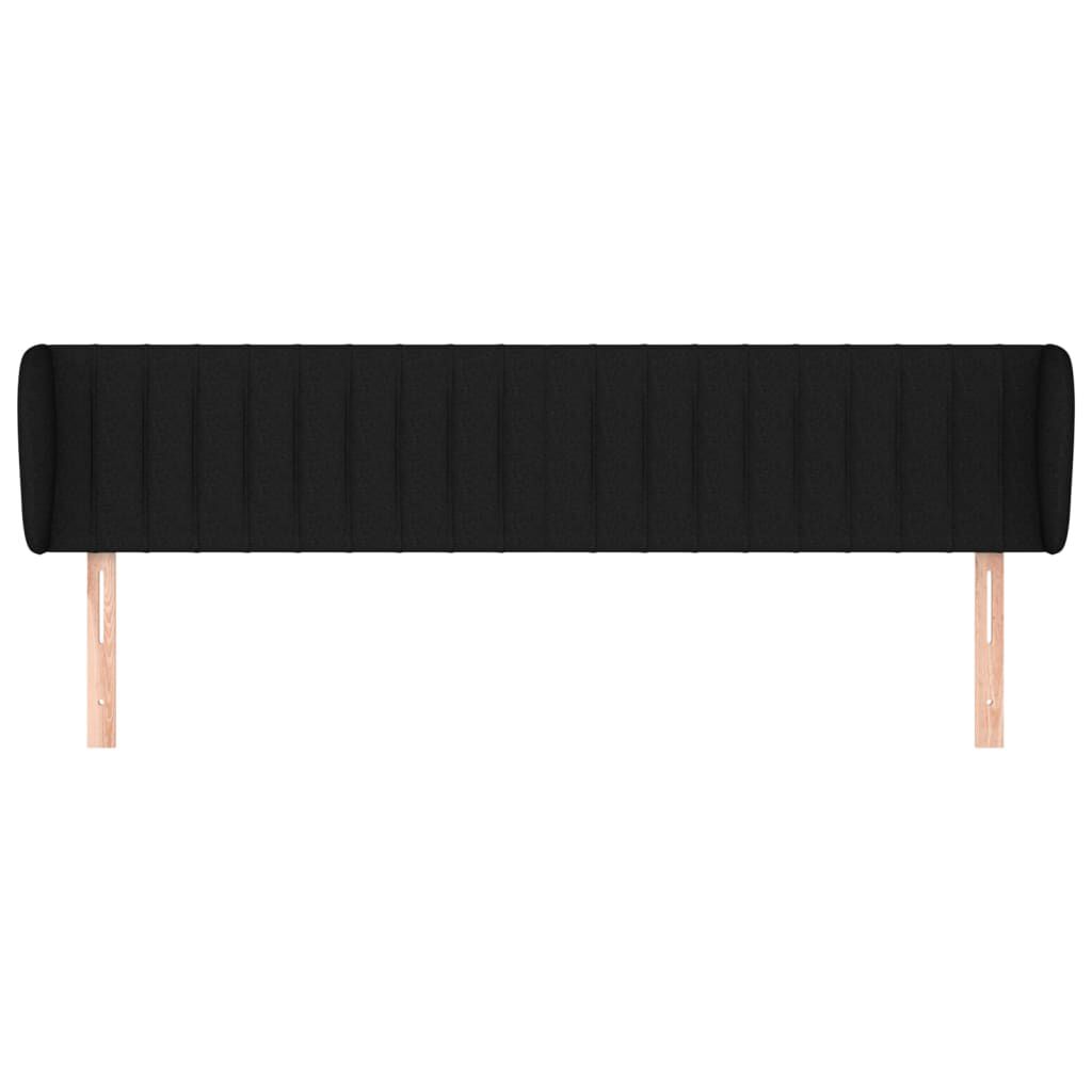 vidaXL Κεφαλάρι με Πτερύγια Μαύρο 183x23x78/88 εκ. Υφασμάτινο