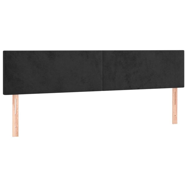 vidaXL Κεφαλάρια Κρεβατιού 2 τεμ. Μαύρο 90x5x78/88 εκ. Βελούδινο