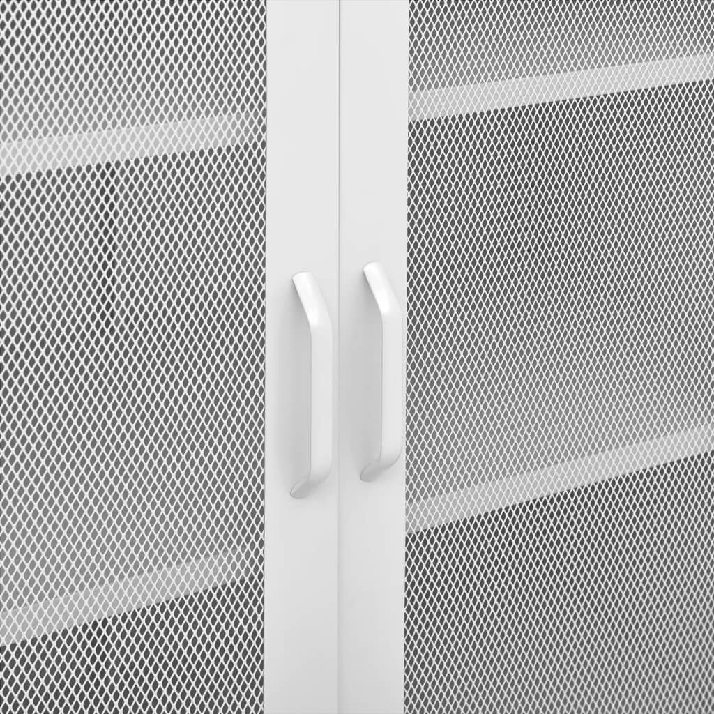 vidaXL Ντουλάπι Αποθήκευσης Λευκό 80 x 35 x 101,5 εκ. Ατσάλινο