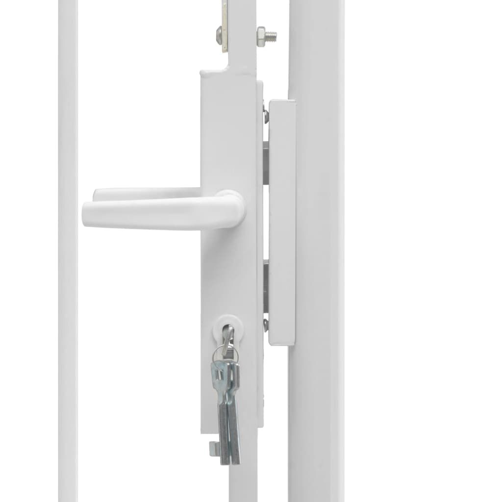 vidaXL Καγκελόπορτα Λευκή 1 x 1,75 μ. Ατσάλινη