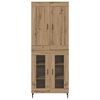 vidaXL Highboard 2 pcs Artisan Oak &Epsilon;&pi;&epsilon;&xi;&epsilon;&rho;&gamma;&alpha;&sigma;&mu;έ&nu;&omicron; &xi;ύ&lambda;&omicron;