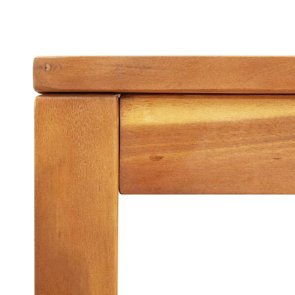 vidaXL Τραπεζαρία Κήπου 110x110x75 εκ. από Μασίφ Ξύλο Ακακίας