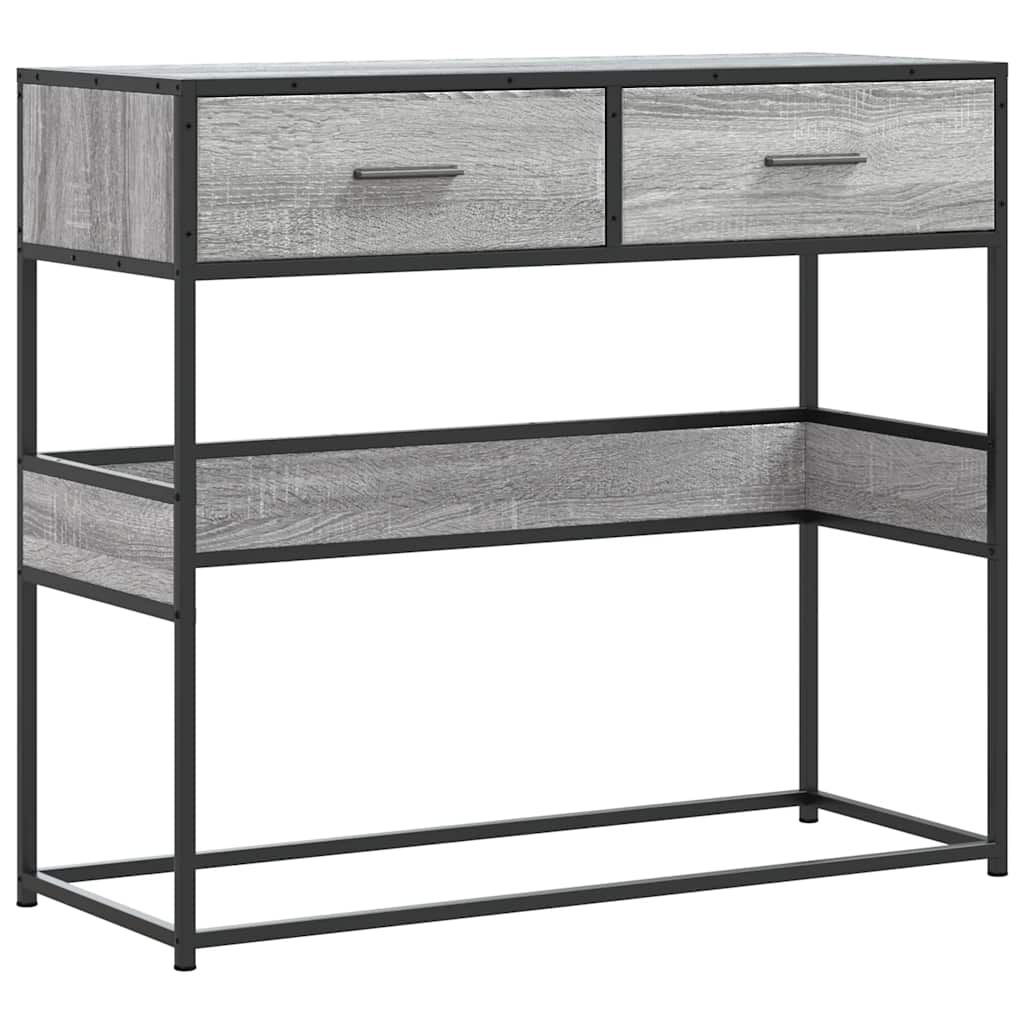 vidaXL Τραπέζι κονσόλας Γκρίζο Σονόμα 90x35x80 cm Ξύλινη κατασκευή