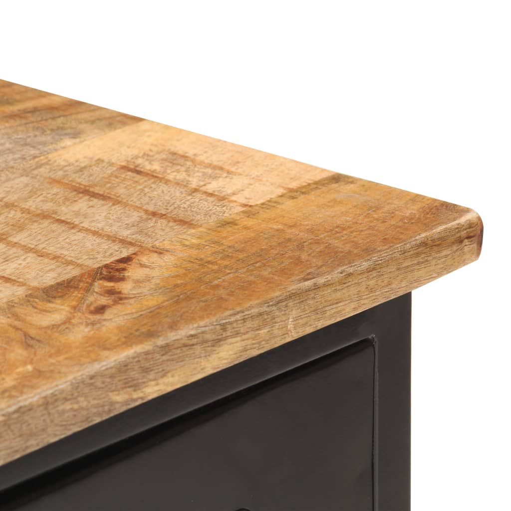 vidaXL Μπουφές 110x30x65 εκ. Μασίφ Ακατέργαστο Ξύλο Μάνγκο και Ατσάλι