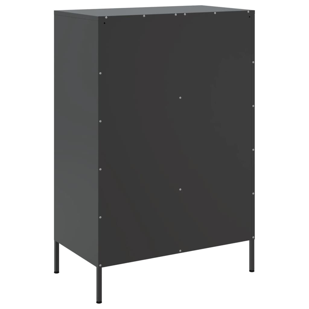 vidaXL Ντουλάπι Μαύρο 68 x 39 x 101,5 εκ. από Χάλυβα