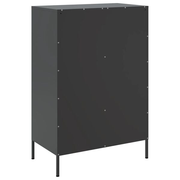 vidaXL Ντουλάπι Μαύρο 68 x 39 x 101,5 εκ. από Χάλυβα