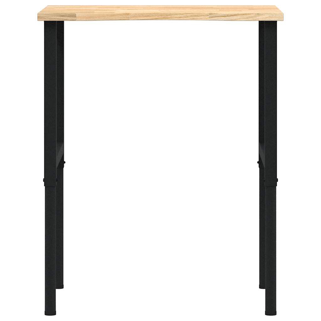 πάγκος εργασίας vidaXL 80x60x(71,5-98) cm Μασίφ Ξύλο Δρυς