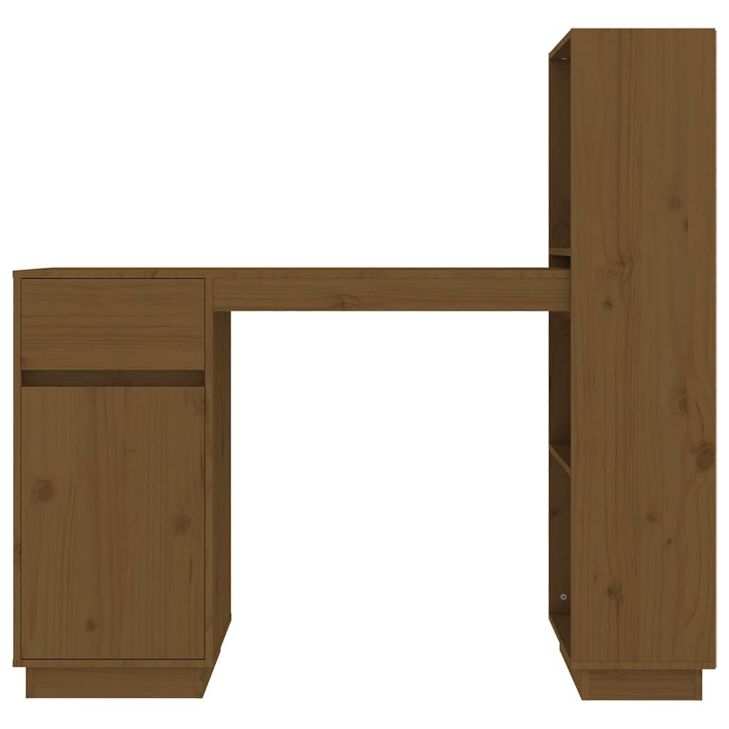 vidaXL Γραφείο Μελί 110 x 53 x 117 εκ. από Μασίφ Ξύλο Πεύκου
