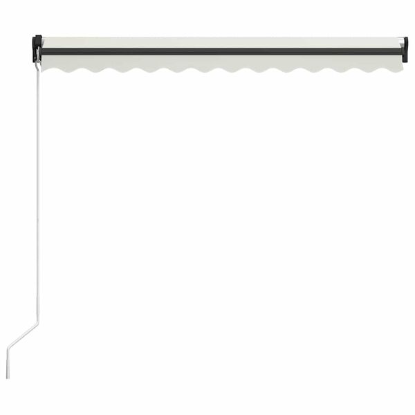 vidaXL Τέντα Συρόμενη Χειροκίνητη με LED Κρεμ 300 x 250 εκ.