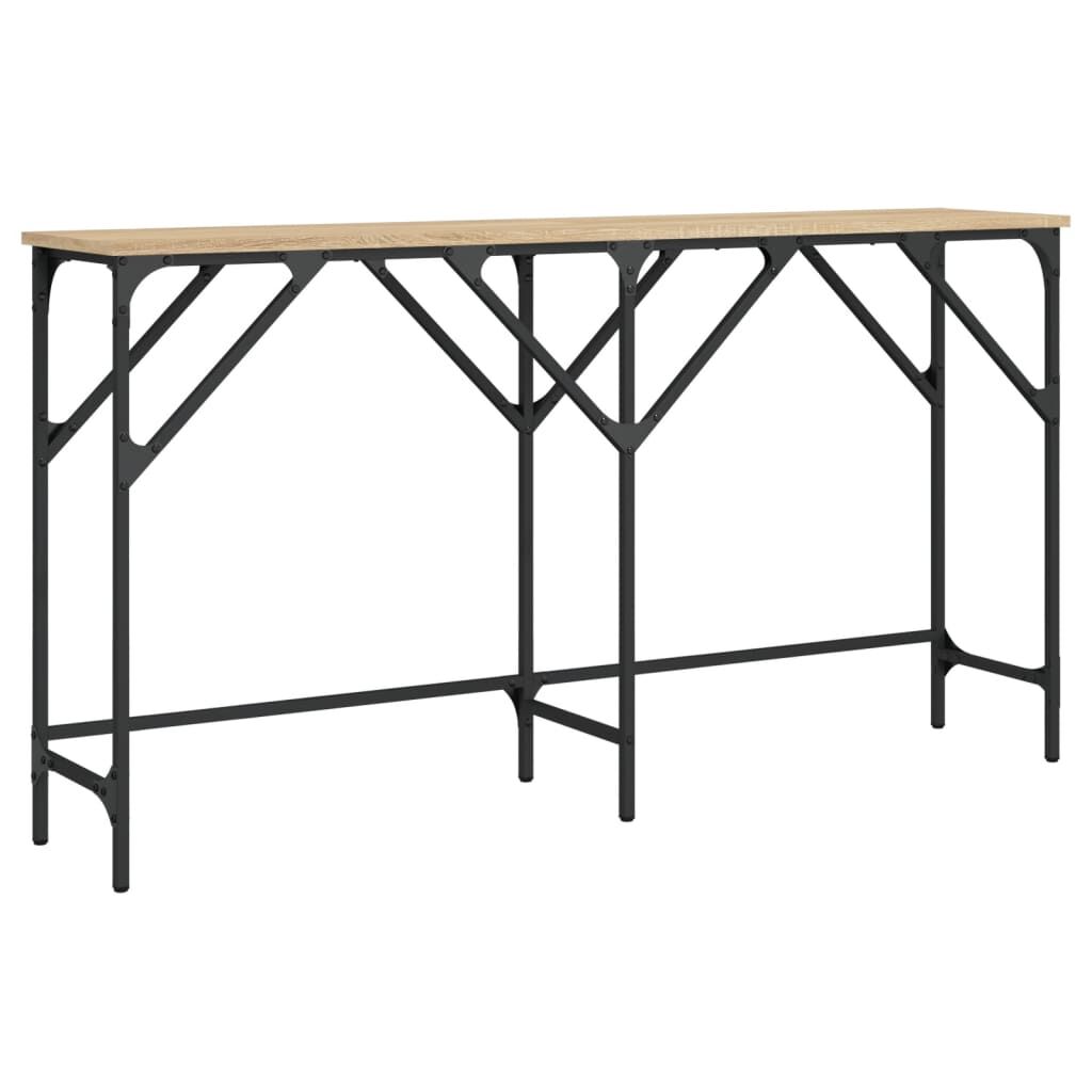 vidaXL Τραπέζι Κονσόλα Sonoma Δρυς 140 x 29 x 75 εκ. Επεξεργ. Ξύλο