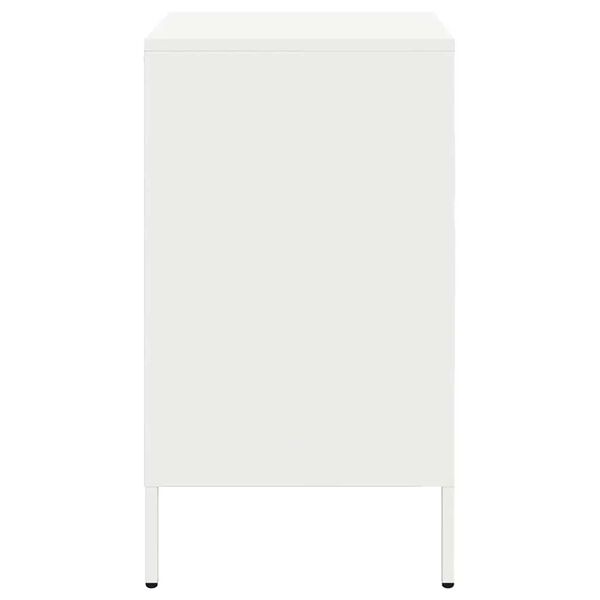 vidaXL Κομοδίνα 2 τεμ. Λευκά 36x39x68 εκ. από Χάλυβα