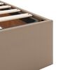 vidaXL Οθωμανικό κρεβάτι με στρώματα Cappucino 200x200cm Faux Leather