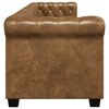 vidaXL Διθέσιος και Τριθέσιος Καναπές Chesterfield Σετ Καφέ