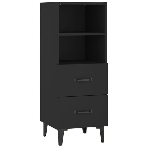 vidaXL Ντουλάπι Μαύρο 34,5 x 34 x 90 εκ. από Επεξεργασμένο Ξύλο