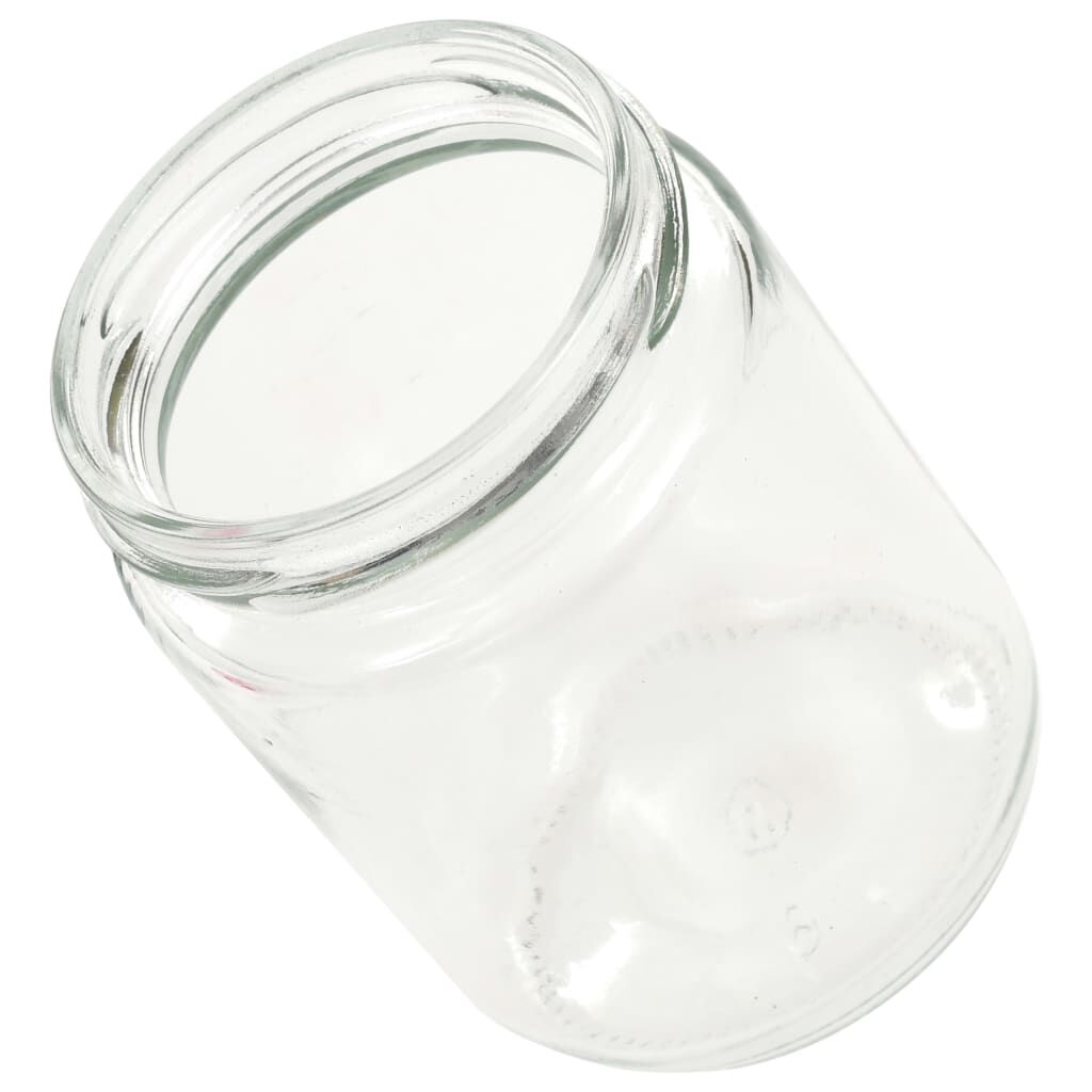 vidaXL Βάζα Μαρμελάδας 48 τεμ. 230 ml Γυάλινα με Κόκκινα/Λευκά Καπάκια