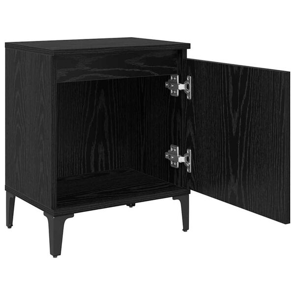 vidaXL Κομοδίνο Μαύρη δρυς 40 x 30 x 50 cm Επεξεργασμένο ξύλο