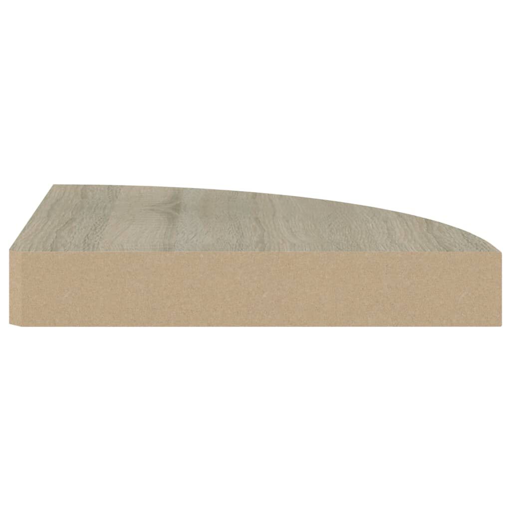 vidaXL Ράφια Τοίχου Γωνιακά 4 τεμ. Χρώμα Δρυός 25x25x3,8 εκ. MDF