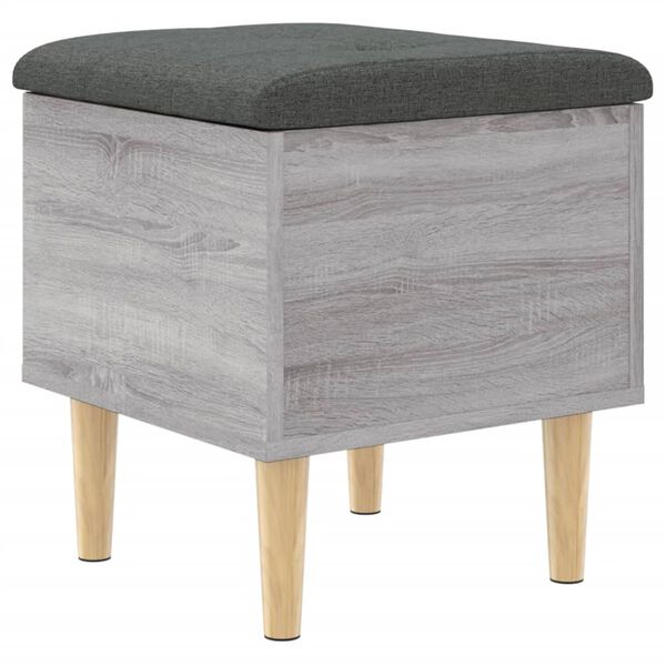 vidaXL Παγκάκι Αποθήκευσης Γκρι Sonoma 42 x 42 x 46 εκ. Επεξεργ. Ξύλο