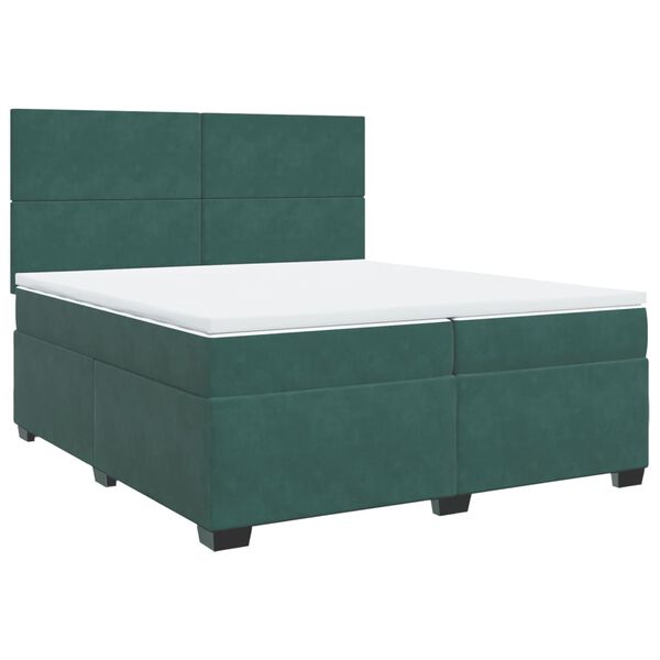 vidaXL &Kappa;&rho;&epsilon;&beta;ά&tau;&iota; Boxspring &mu;&epsilon; &Sigma;&tau;&rho;ώ&mu;&alpha; &Sigma;&kappa;&omicron;ύ&rho;&omicron; &Pi;&rho;ά&sigma;&iota;&nu;&omicron; 200x200&epsilon;&kappa;. &Beta;&epsilon;&lambda;&omicron;ύ&delta;&iota;&nu;&omicron;