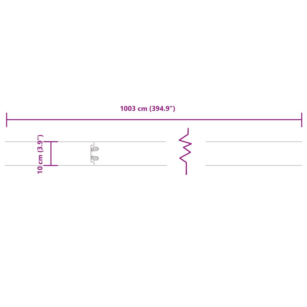 vidaXL Μπορντούρες Γκαζόν 10τεμ Ανθρακί 10x103εκ Ατσάλι Σκληρυθέν Αέρα