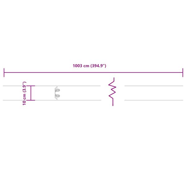 vidaXL Μπορντούρες Γκαζόν 10τεμ Ανθρακί 10x103εκ Ατσάλι Σκληρυθέν Αέρα