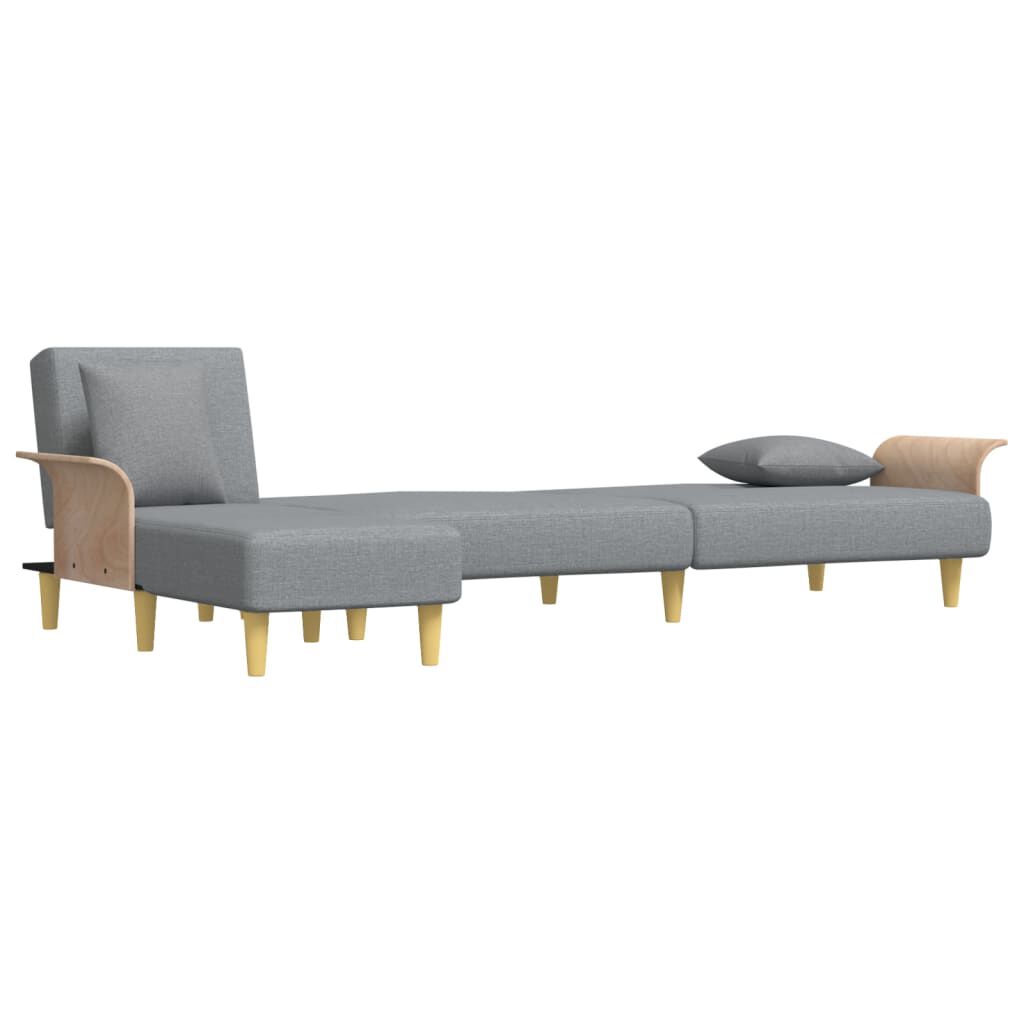 vidaXL Καναπές Κρεβάτι Γωνιακός Αν. Γκρι 279x140x70 εκ. Υφασμάτινος