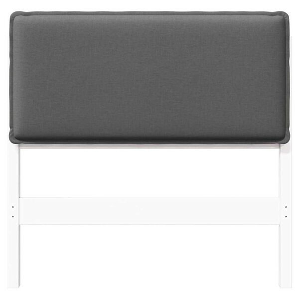 vidaXL Ταπετσαρισμένο κεφαλάρι Λευκό και Ανοιχτό Γκρι 75 cm