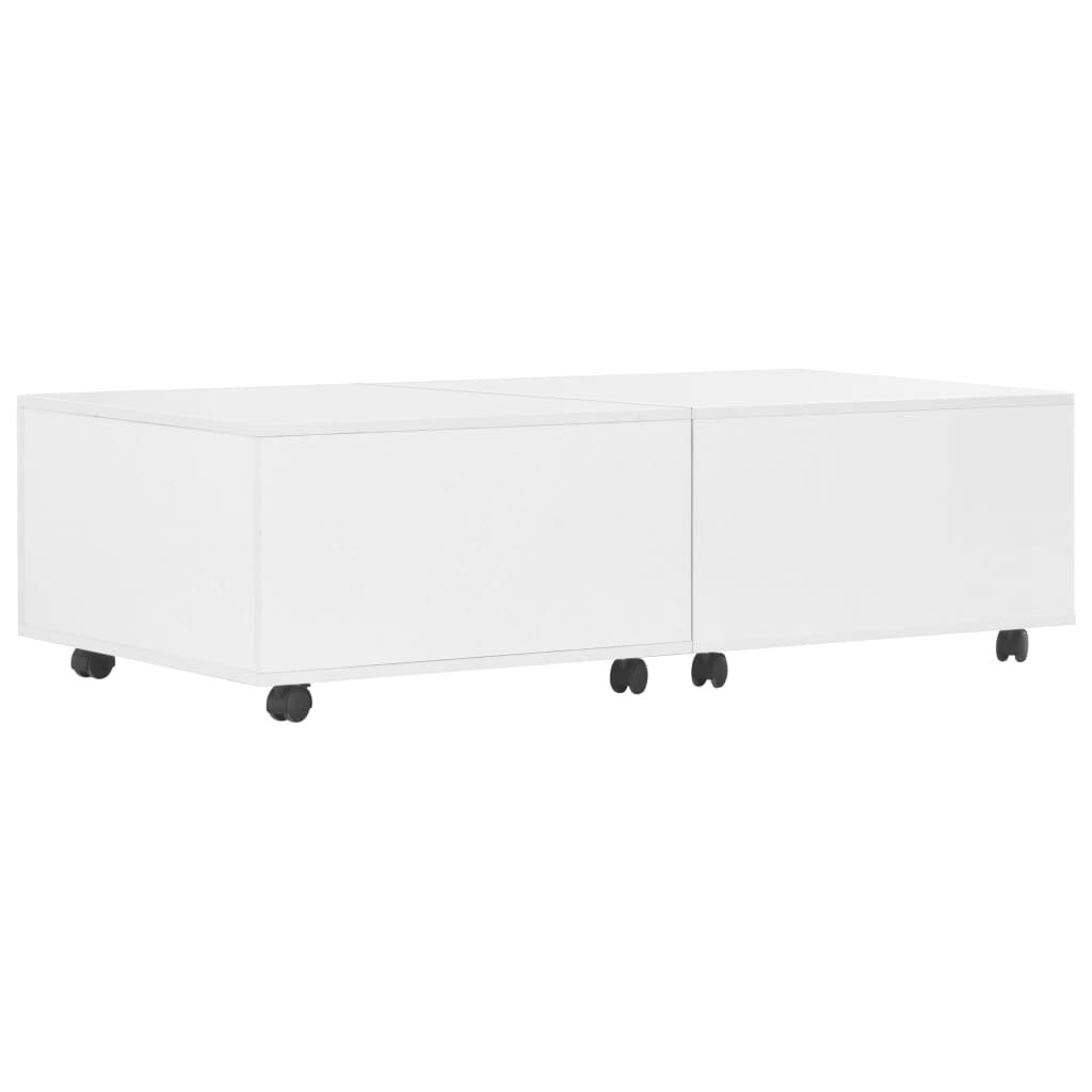vidaXL Τραπεζάκι Σαλονιού Γυαλιστερό Λευκό 120 x 60 x 35 εκ.