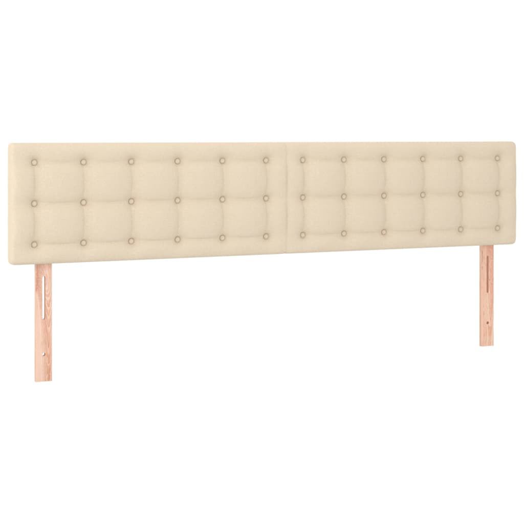 vidaXL Κρεβάτι Boxspring με Στρώμα Κρεμ 200x200 εκ. Υφασμάτινο