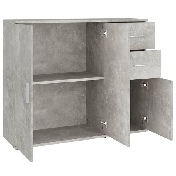 vidaXL Ντουλάπι Γκρι Σκυροδέματος 91x29,5x75 εκ. Επεξεργασμένο Ξύλο