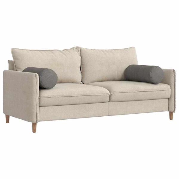 vidaXL Μαξιλάρια Στήριγμα 2 pcs Ανοιχτό γκρι Ø 25 x 70 cm