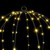 vidaXL Μπάλα με 384 LED 2 pcs Θερμό λευκό 60 cm Μέταλλο