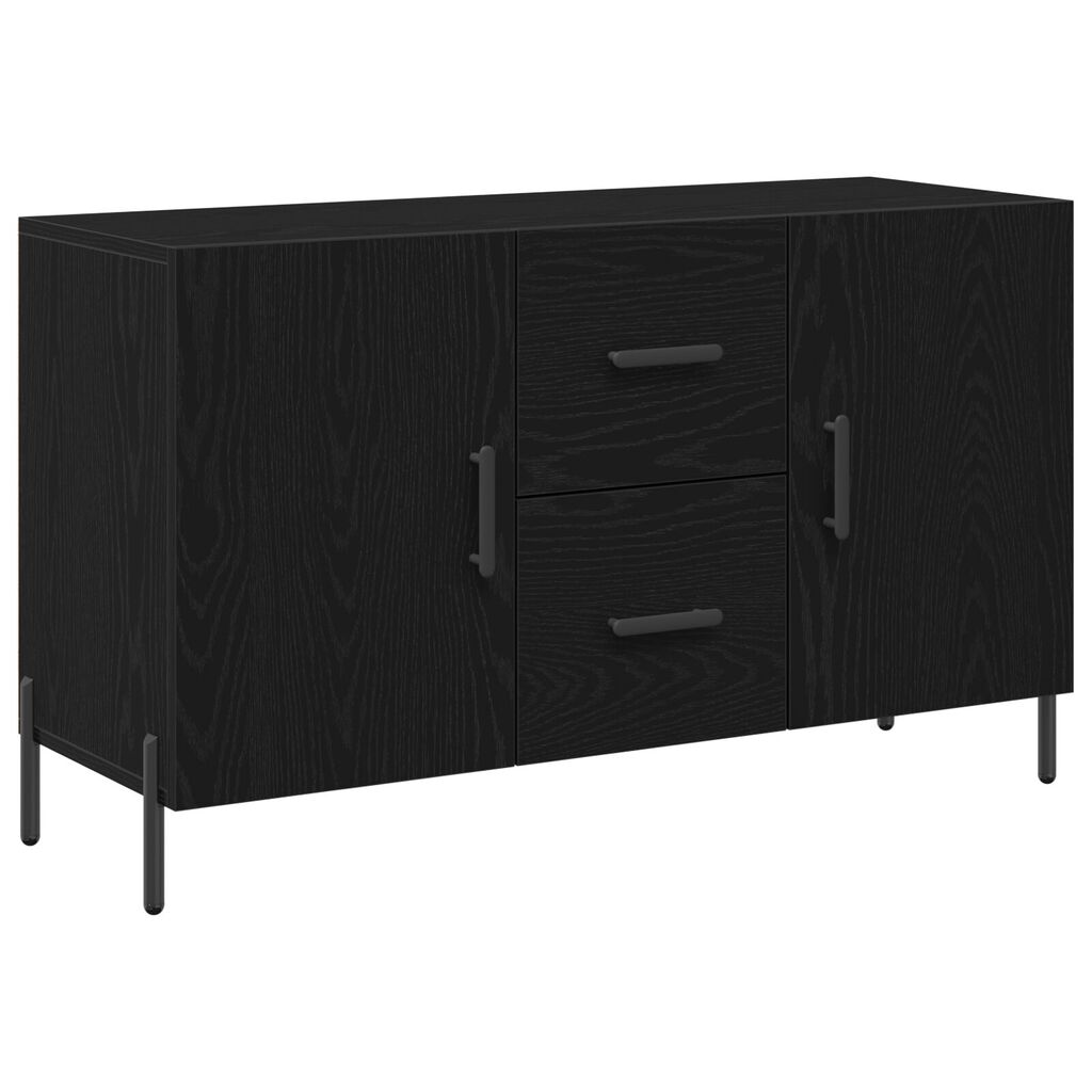 vidaXL Μπουφές Μαύρο Δρυς 100x36x60 εκ Συγκροτημένο Ξύλο