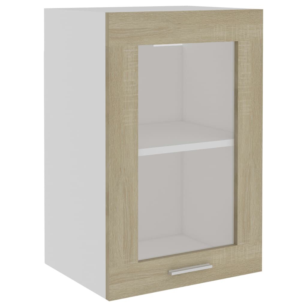 vidaXL Ντουλάπι Κρεμαστό με Τζάμι Lyon Sonoma Δρυς 40x31x60εκ.