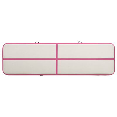 vidaXL Στρώμα Ενόργανης Φουσκωτό Ροζ 600 x 100 x 20 εκ. PVC με Τρόμπα
