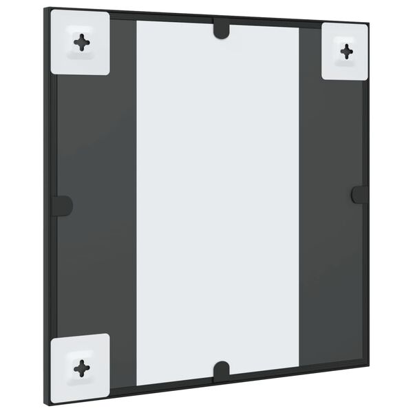 vidaXL Καθρέφτης Τοίχου Τετράγωνος Μαύρος 40 x 40 εκ. από Σίδερο
