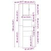 vidaXL Ντουλάπι πλυντηρίου ρούχων Λευκό 64x24x190 cm Ξύλινη κατασκευή