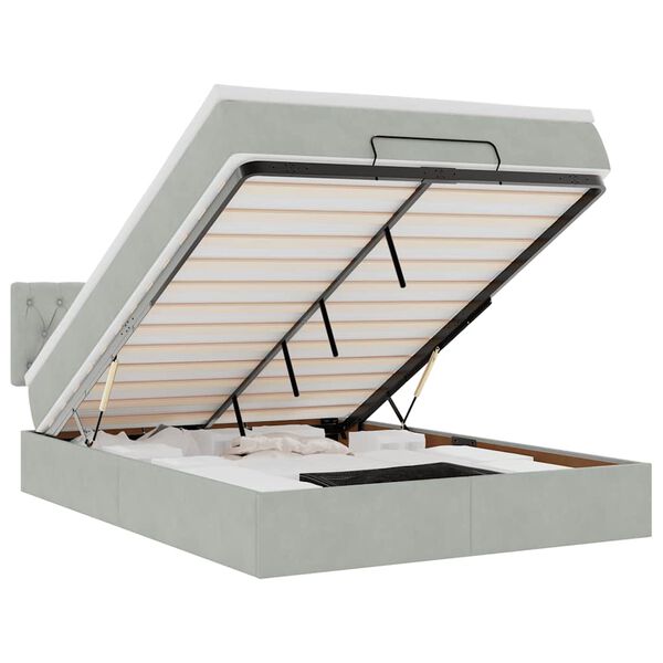 vidaXL &Omicron;&theta;&omega;&mu;&alpha;&nu;&iota;&kappa;ό &kappa;&rho;&epsilon;&beta;ά&tau;&iota; &mu;&epsilon; &sigma;&tau;&rho;ώ&mu;&alpha; & LEDs &Alpha;&nu;&omicron;&iota;&chi;&tau;ό &gamma;&kappa;&rho;&iota; &Beta;&epsilon;&lambda;&omicron;ύ&delta;&omicron;